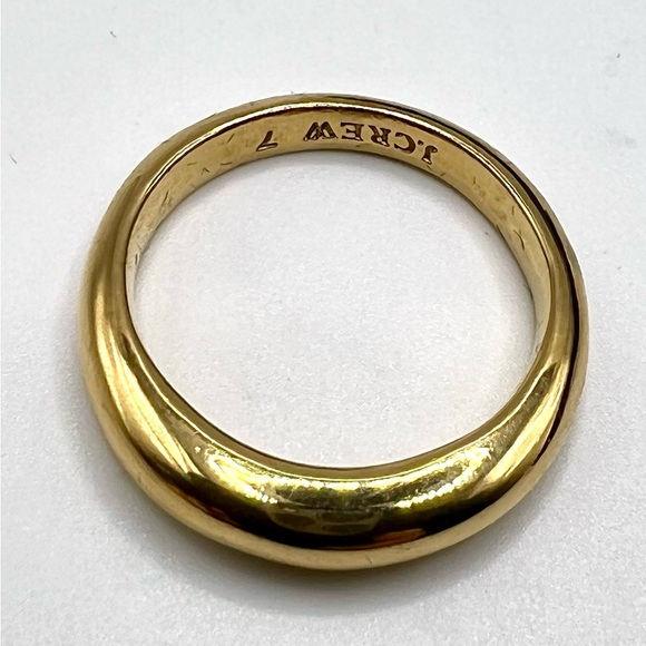 J. Crew Sculptural Gold Plated Dome Ring Size 7 - Picture 3 of 5